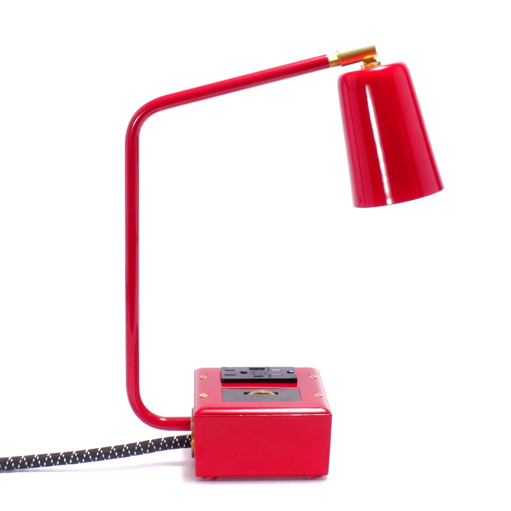 JAX FADE Smart USBC/DUAL USBC 36W PD Surge Protected Task Lamp Bottle Rocket Red