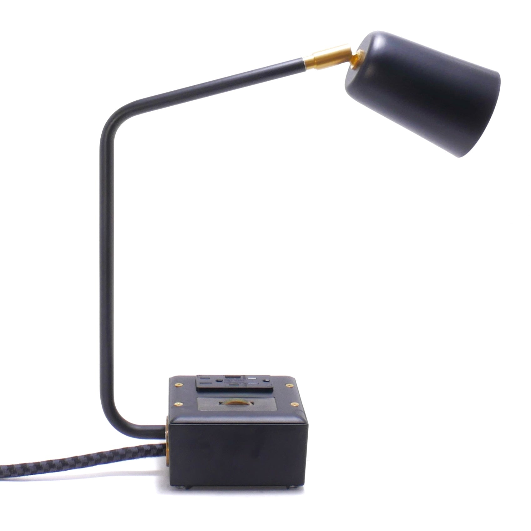 JAX FADE Smart USBC/DUAL USBC 36W PD Surge Protected Task Lamp Carrara (Matte) Black