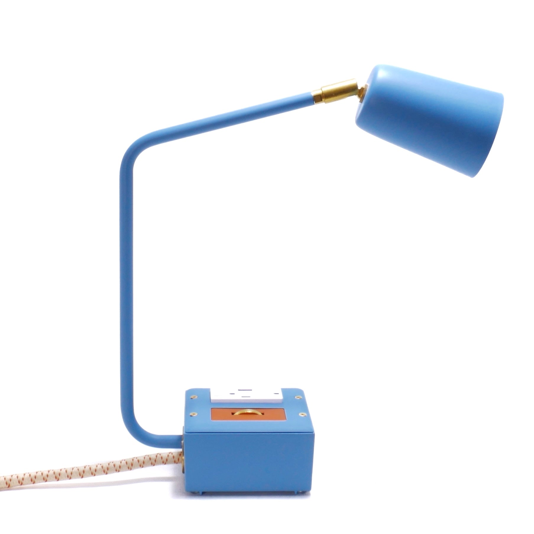 JAX FADE Smart USBC/DUAL USBC 36W PD Surge Protected Task Lamp Martha (Matte Sky) Blue