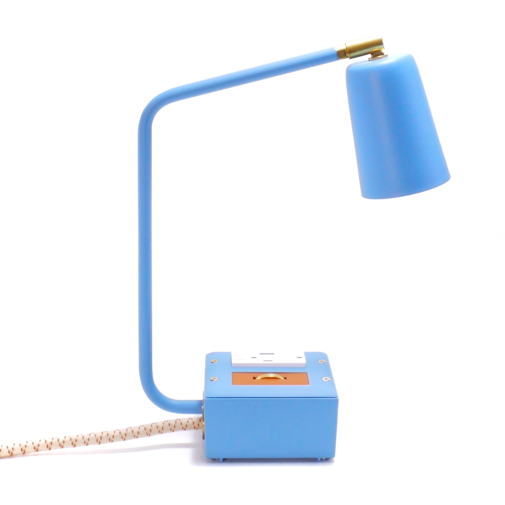 JAX FADE Smart USBC/DUAL USBC 36W PD Surge Protected Task Lamp Martha (Matte Sky) Blue