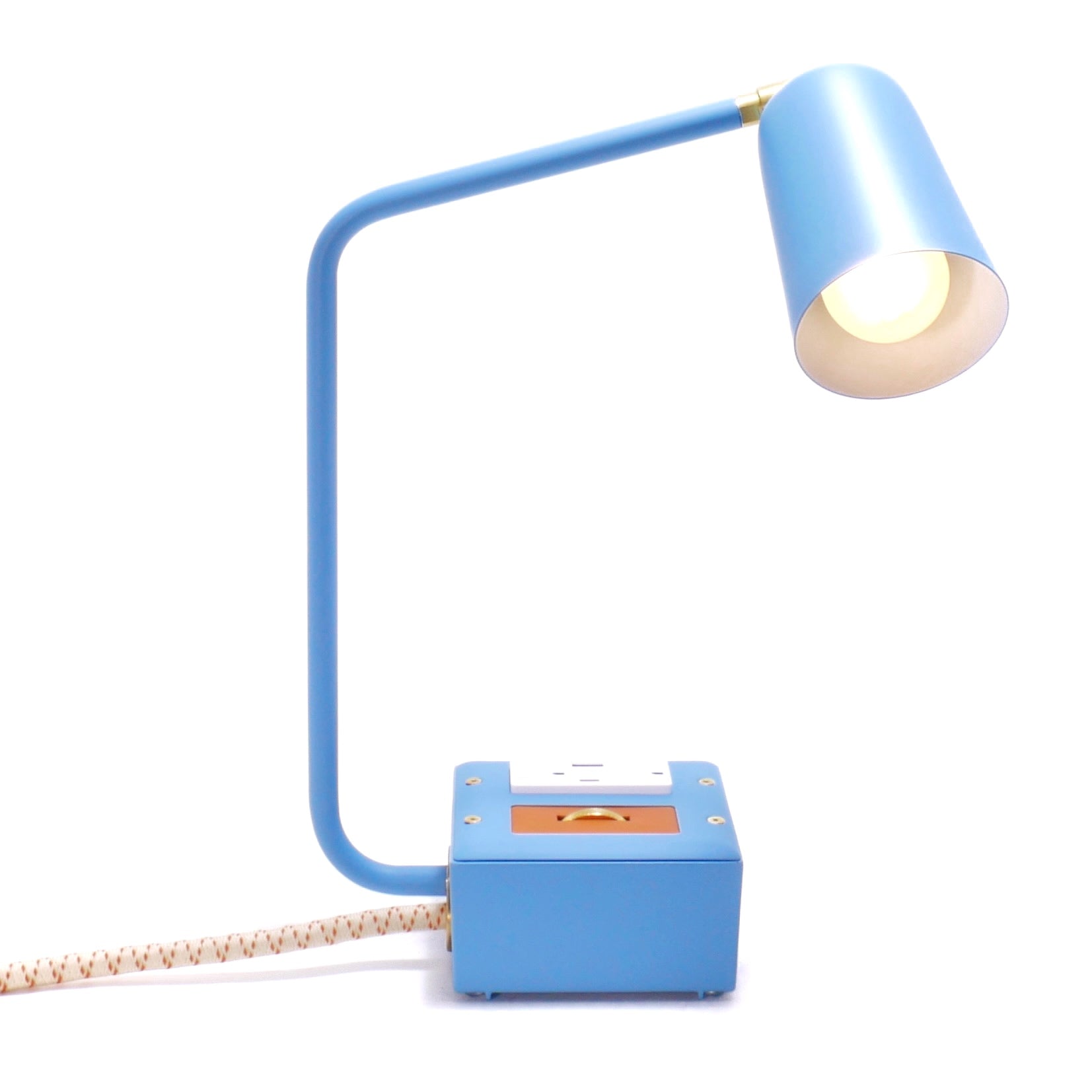 JAX FADE Smart USBC/DUAL USBC 36W PD Surge Protected Task Lamp Martha (Matte Sky) Blue