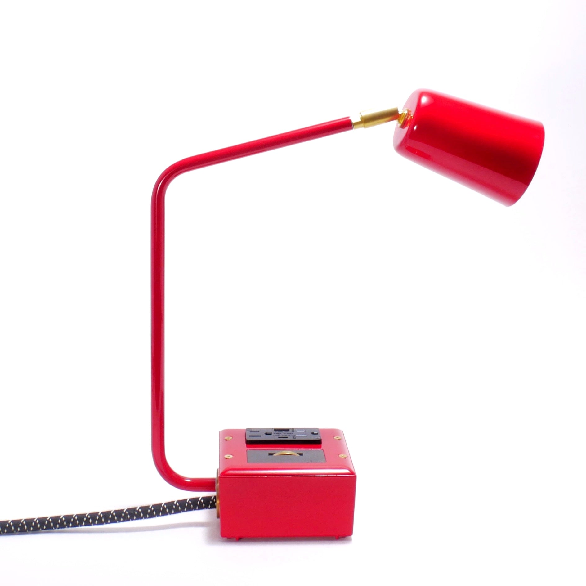 JAX FADE Smart USBC/DUAL USBC 36W PD Surge Protected Task Lamp Bottle Rocket Red