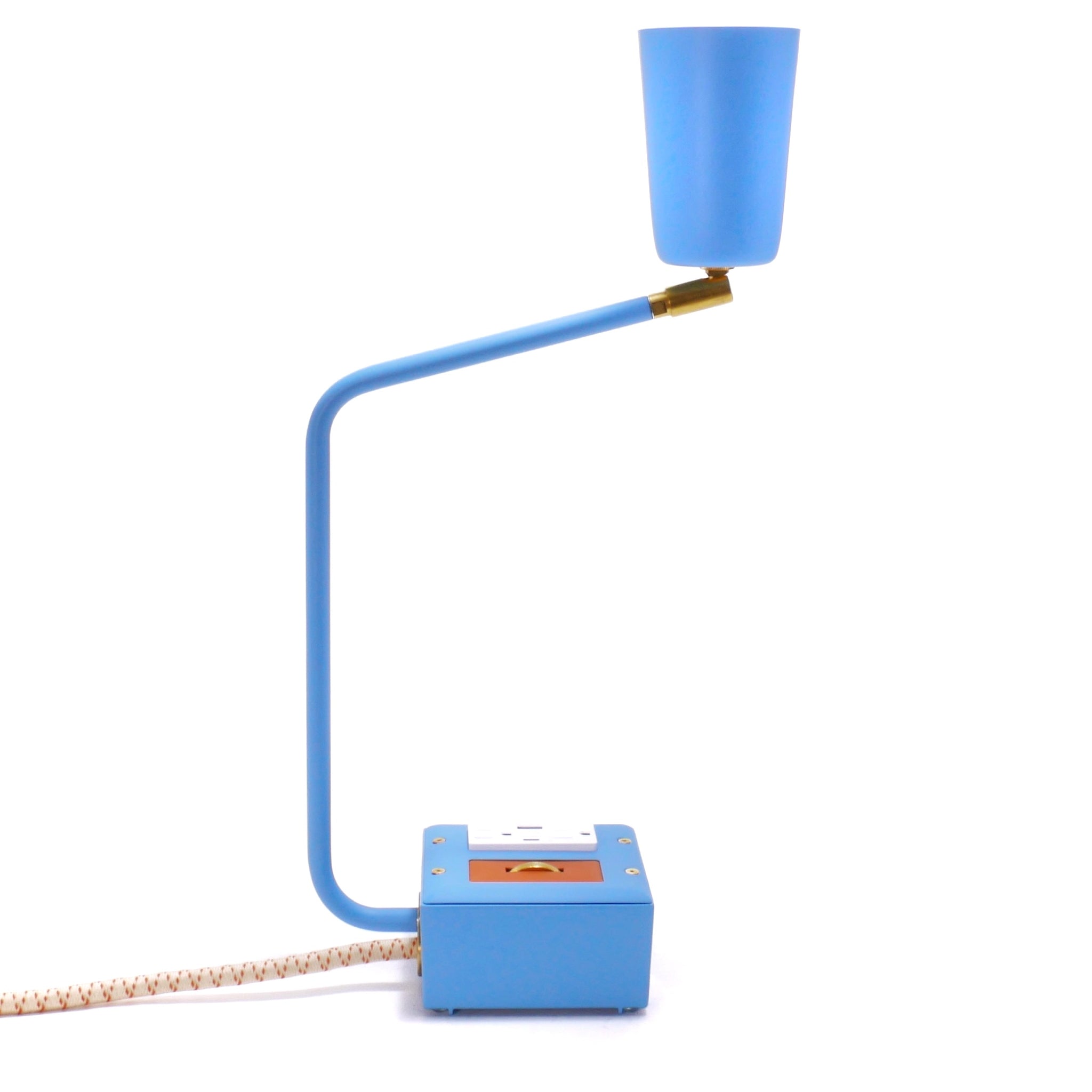 JAX FADE Smart USBC/DUAL USBC 36W PD Surge Protected Task Lamp Martha (Matte Sky) Blue