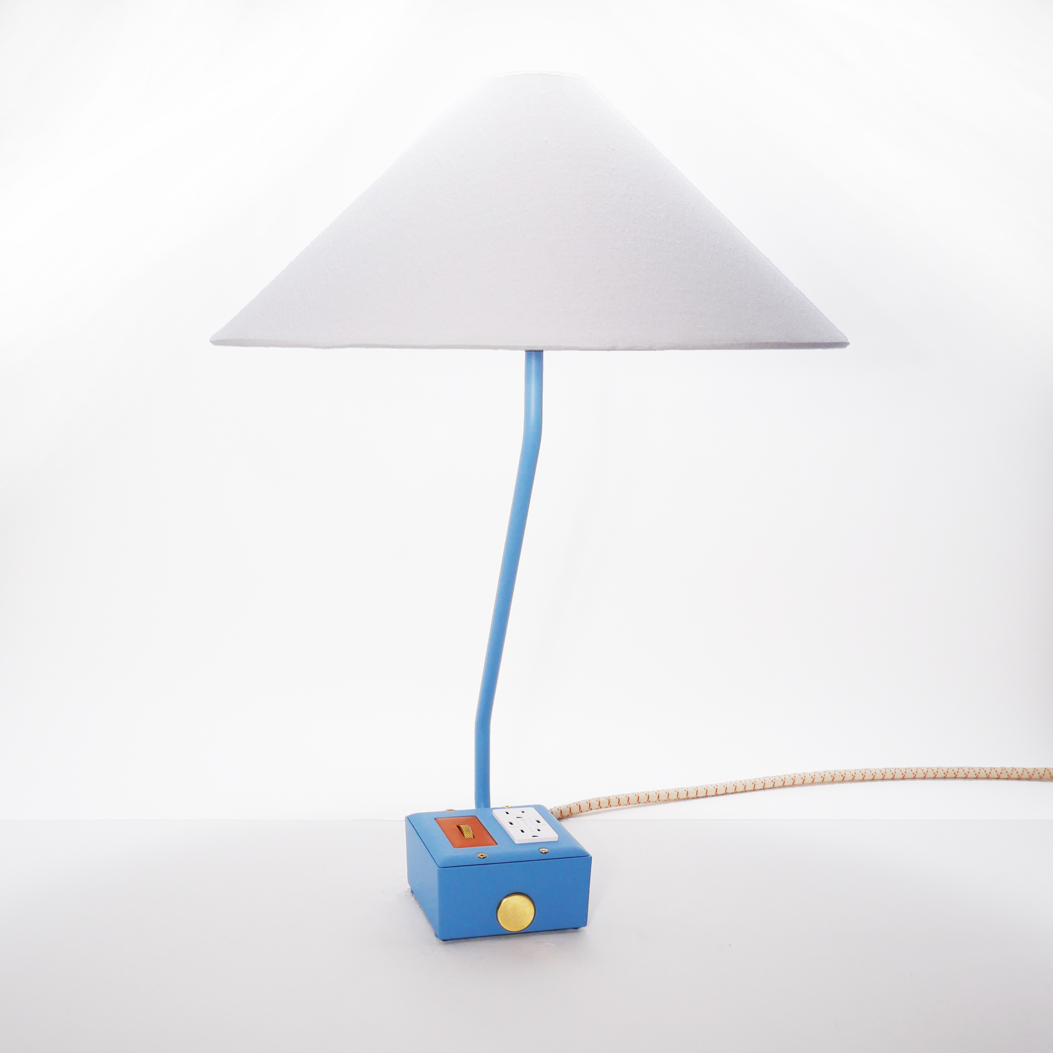 EUGENE FADE Smart USBC/DUAL USBC 36W PD Surge Protected Table Lamp Martha Blue