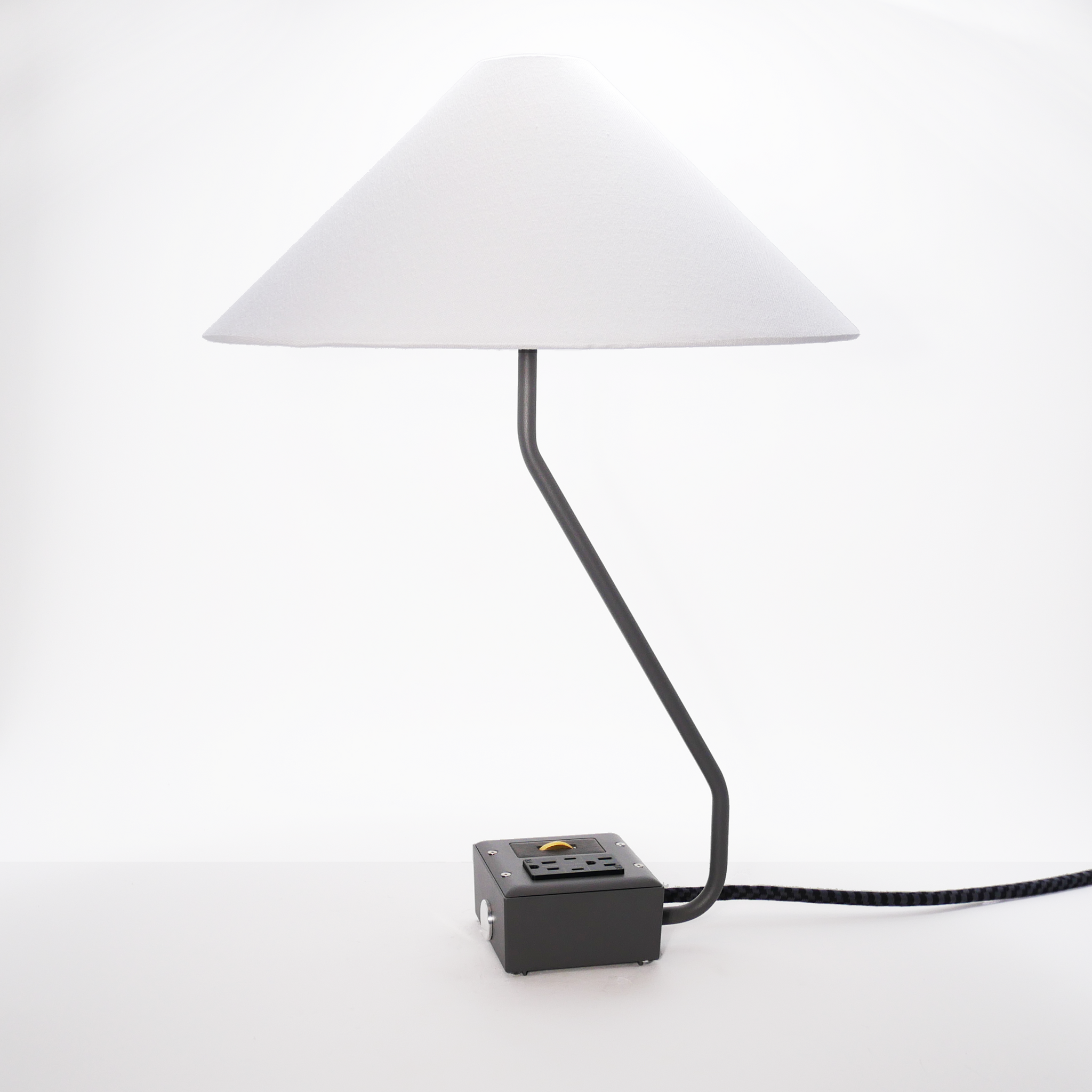 EUGENE FADE Smart USBC/DUAL USBC 36W PD Surge Protected Table Lamp Humboldt Fog Gray