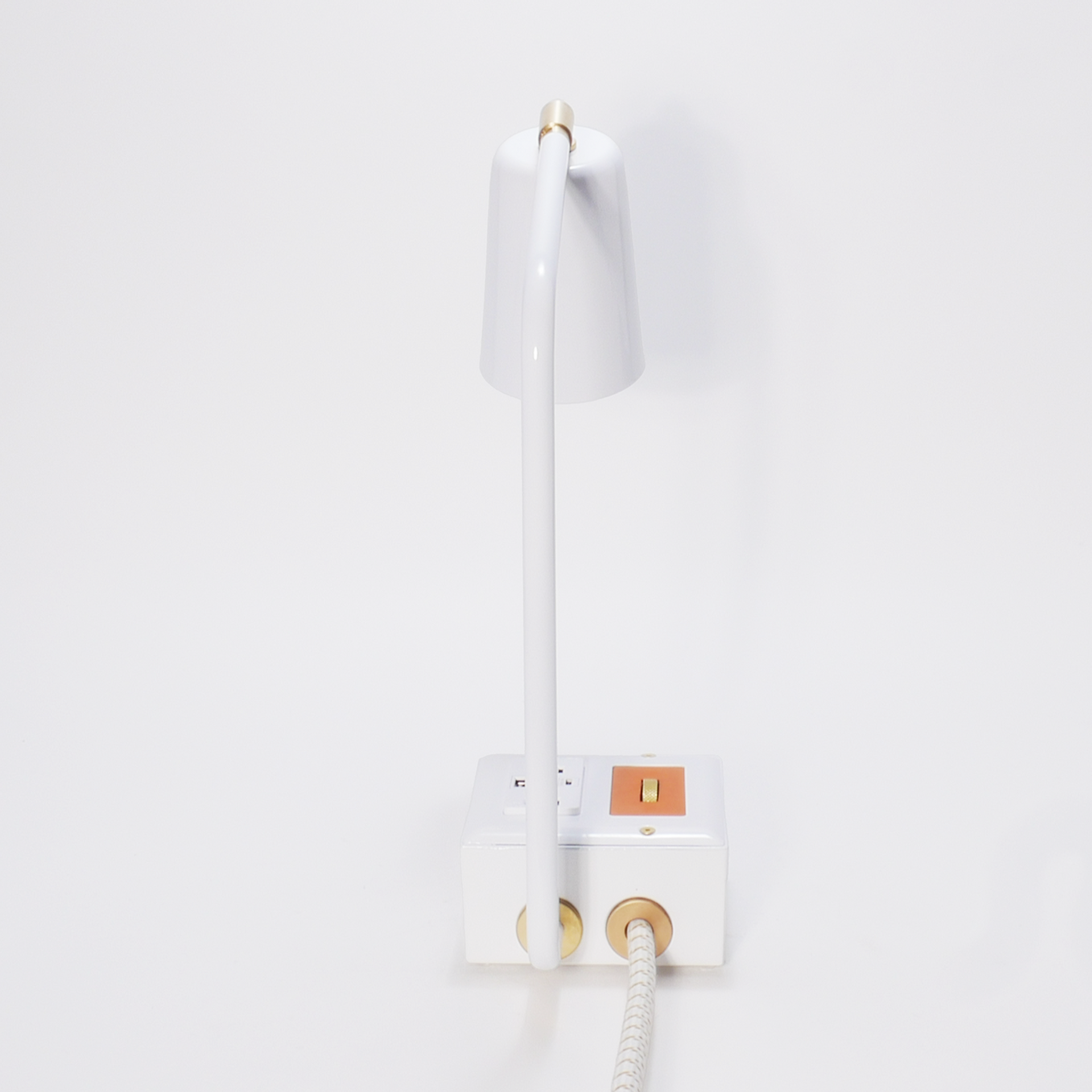 JAX FADE Smart USBC/DUAL USBC 36W PD Surge Protected Task Lamp Aspen White