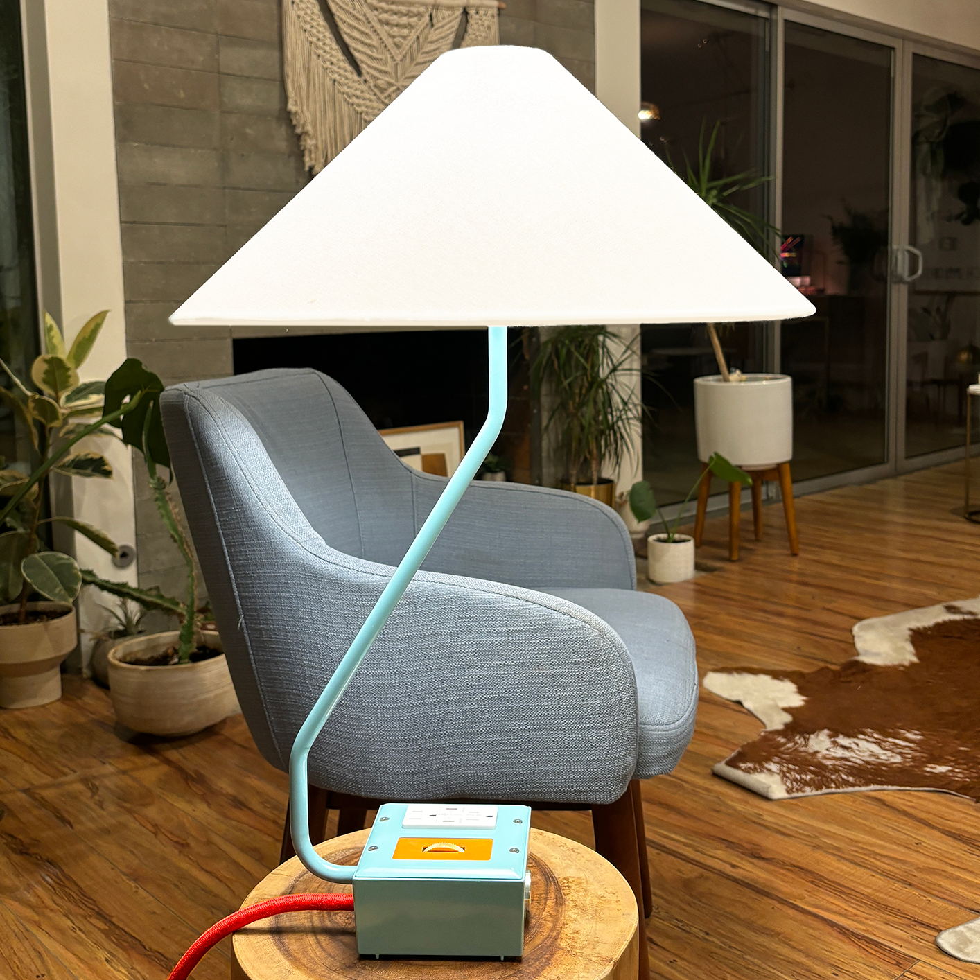 EUGENE FADE Smart USBC/DUAL USBC 36W PD Surge Protected Table Lamp Mint