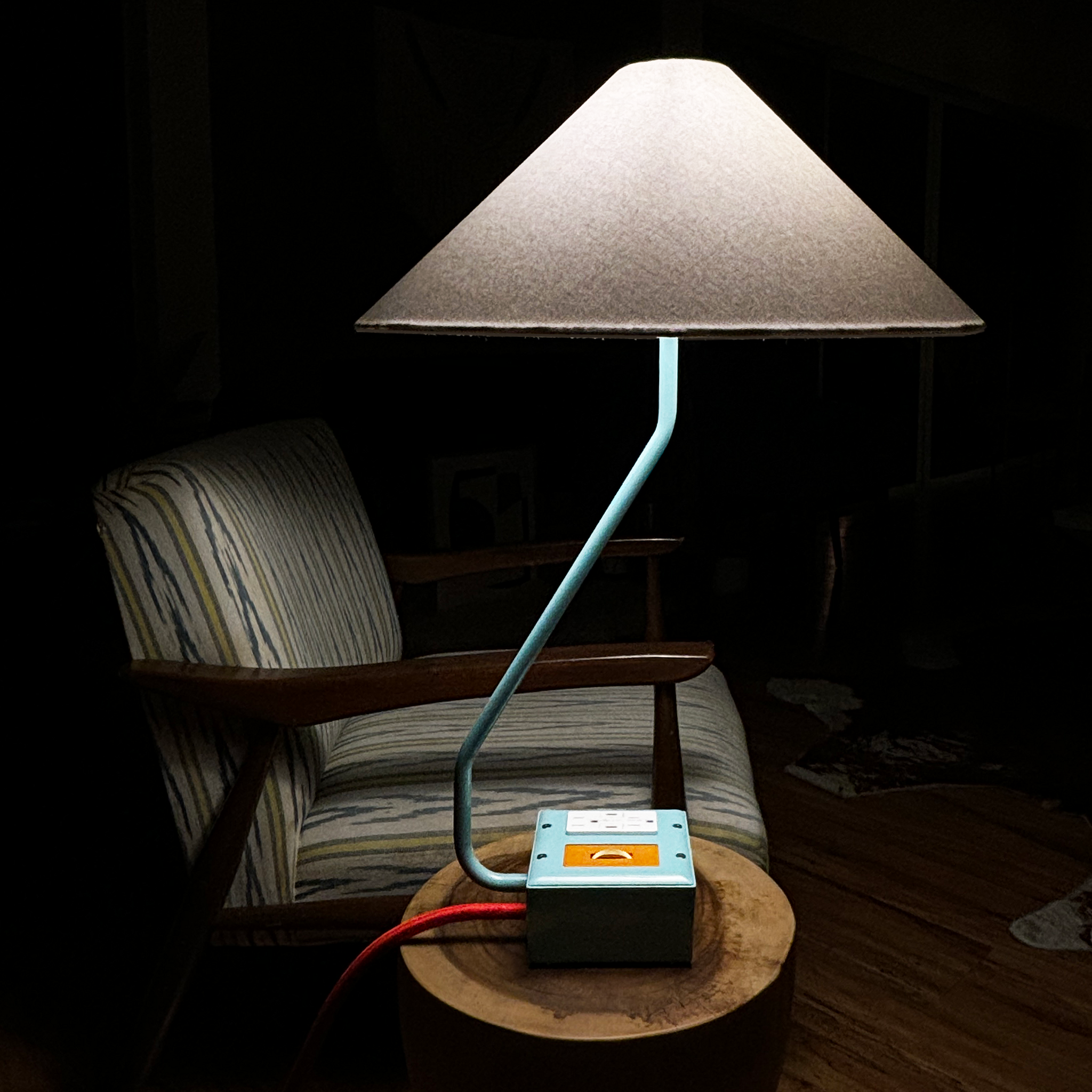 EUGENE FADE Smart USBC/DUAL USBC 36W PD Surge Protected Table Lamp Mint