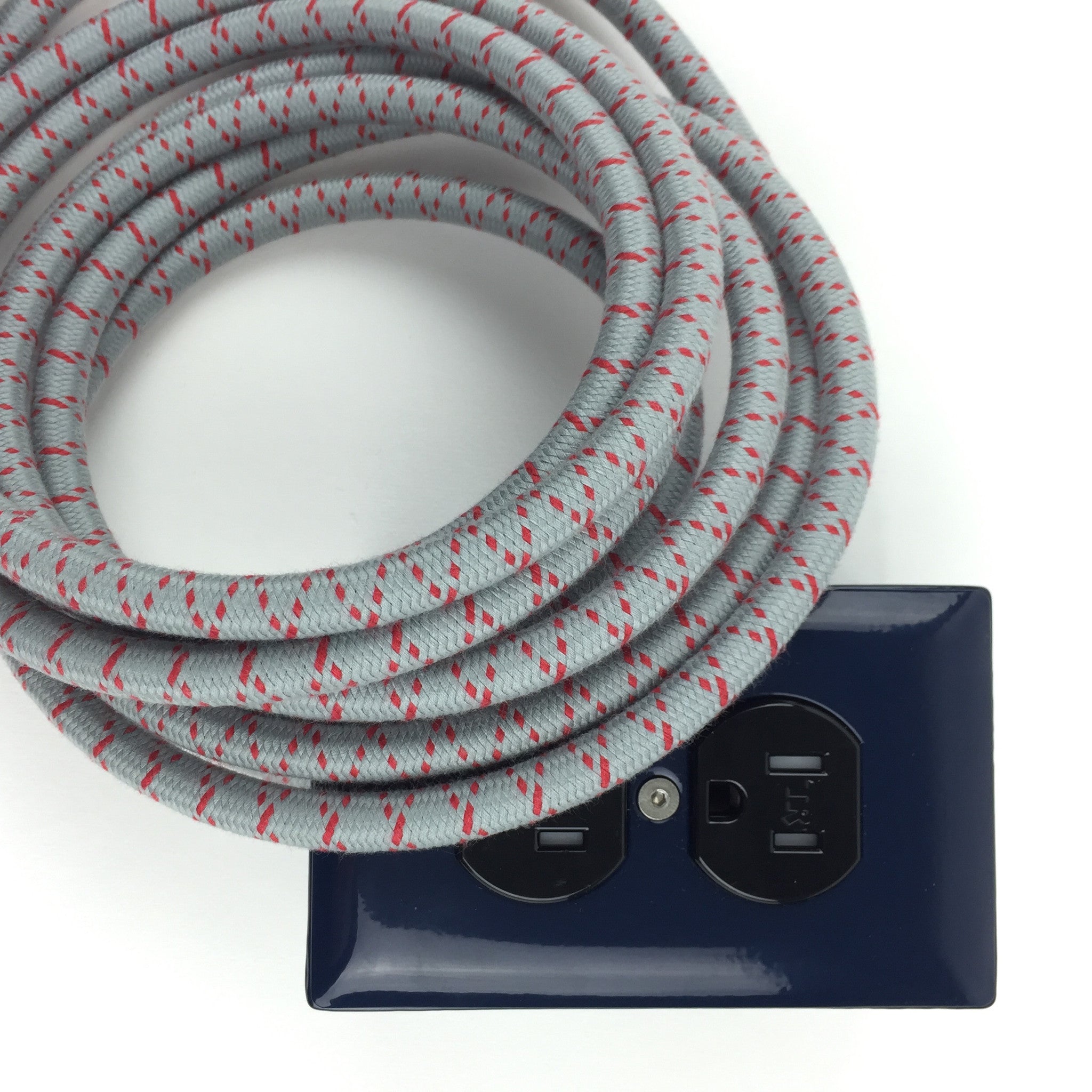 New! Navy Blue Extō - A Modern Dual-Tamper-Resistant Outlet, 15-AMP Extension Cord