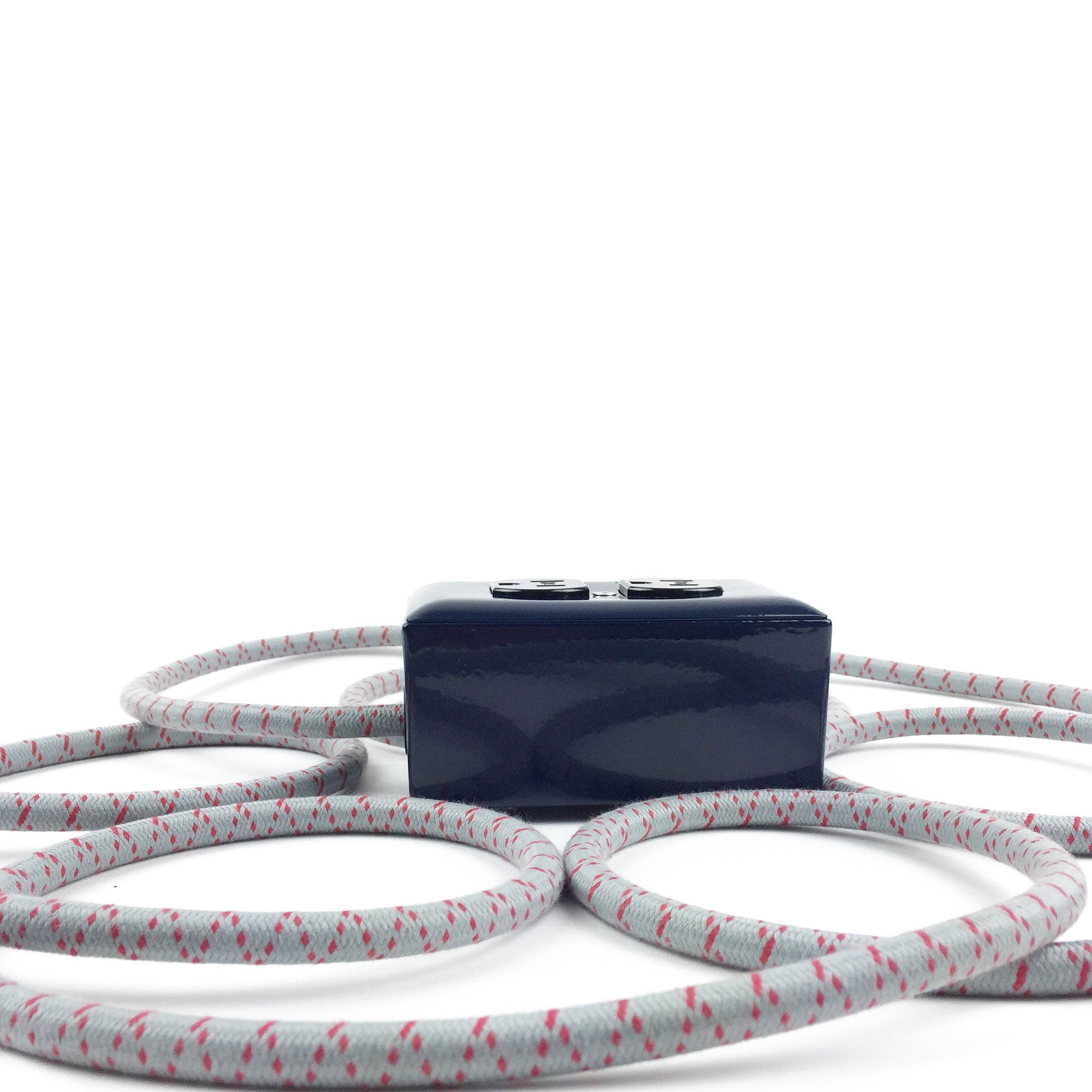 New! Navy Blue Extō - A Modern Dual-Tamper-Resistant Outlet, 15-AMP Extension Cord