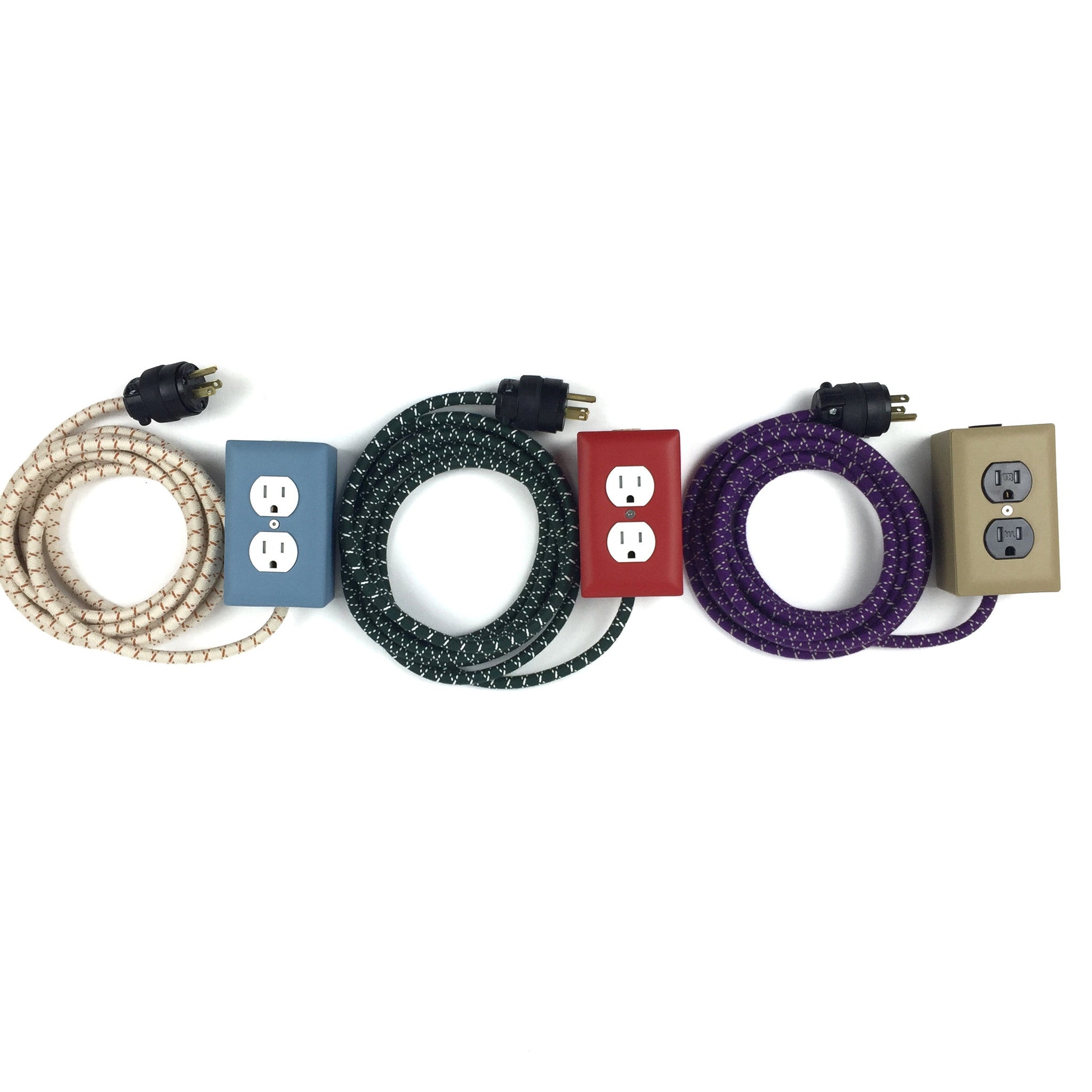 New! Martha Blue Extō - A Modern Dual-Tamper-Resistant Outlet, 15-AMP Extension Cord