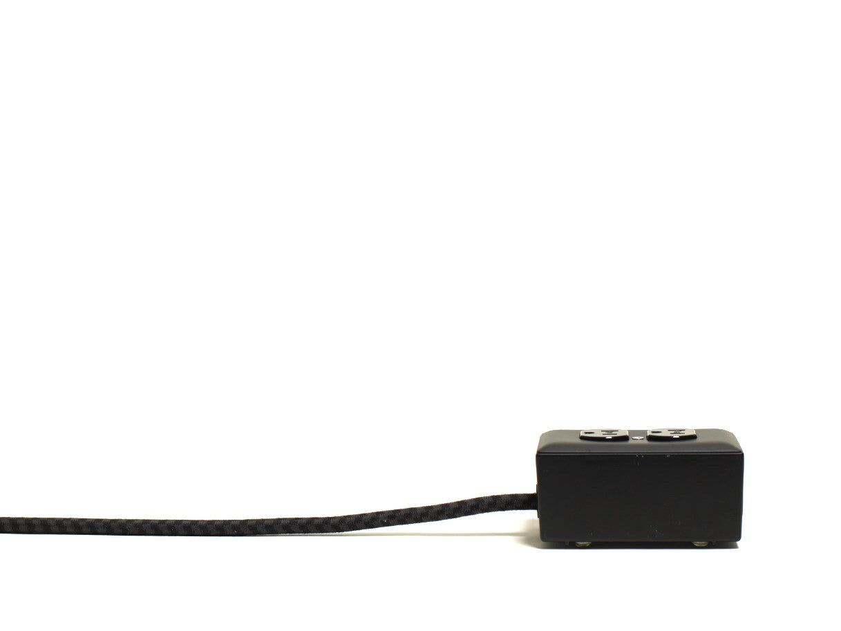 Extō Carrara (Matte) Black - A Modern Dual-Tamper-Resistant Outlet, 15-AMP Extension Cord