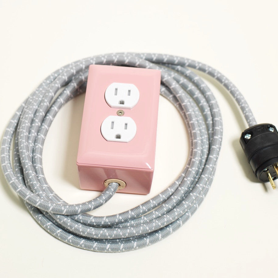 Extō Candy Pink Dual-Outlet Extension Cord for Nordstrom - A Modern Dual-Tamper-Resistant Outlet, 15-AMP Extension Cord