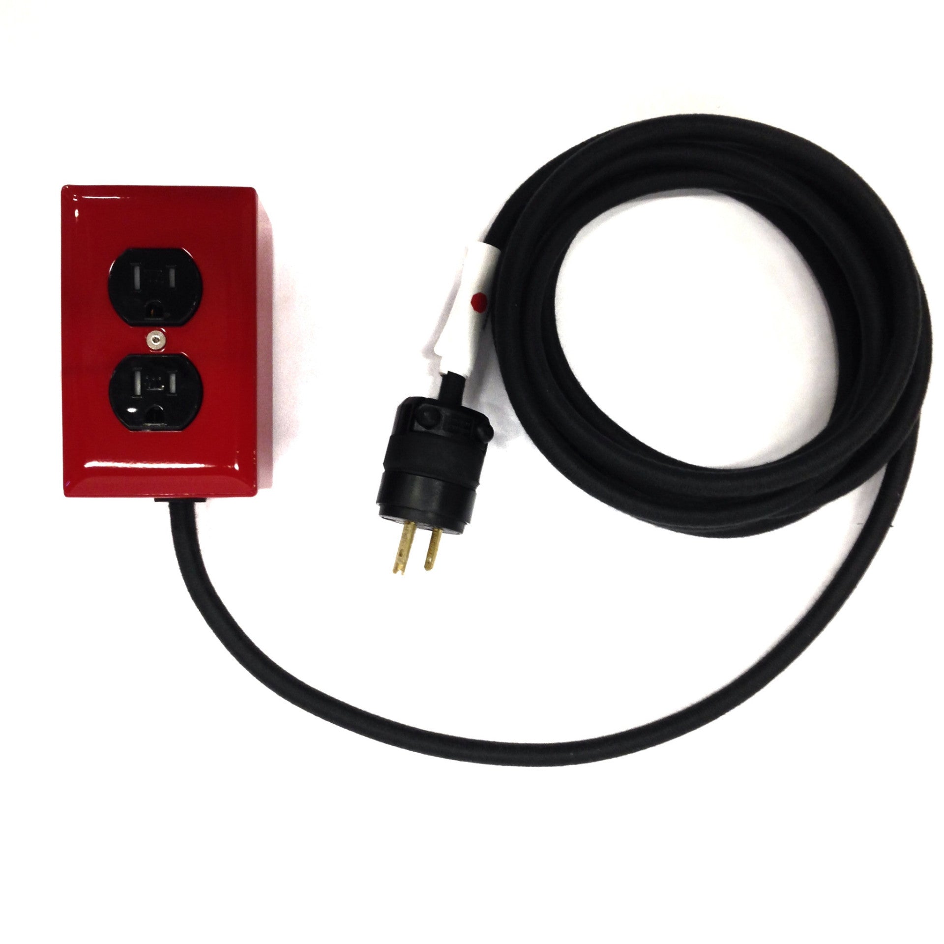 Extō Charcoal Red - A Modern Dual-Tamper-Resistant Outlet, 15-AMP Extension Cord