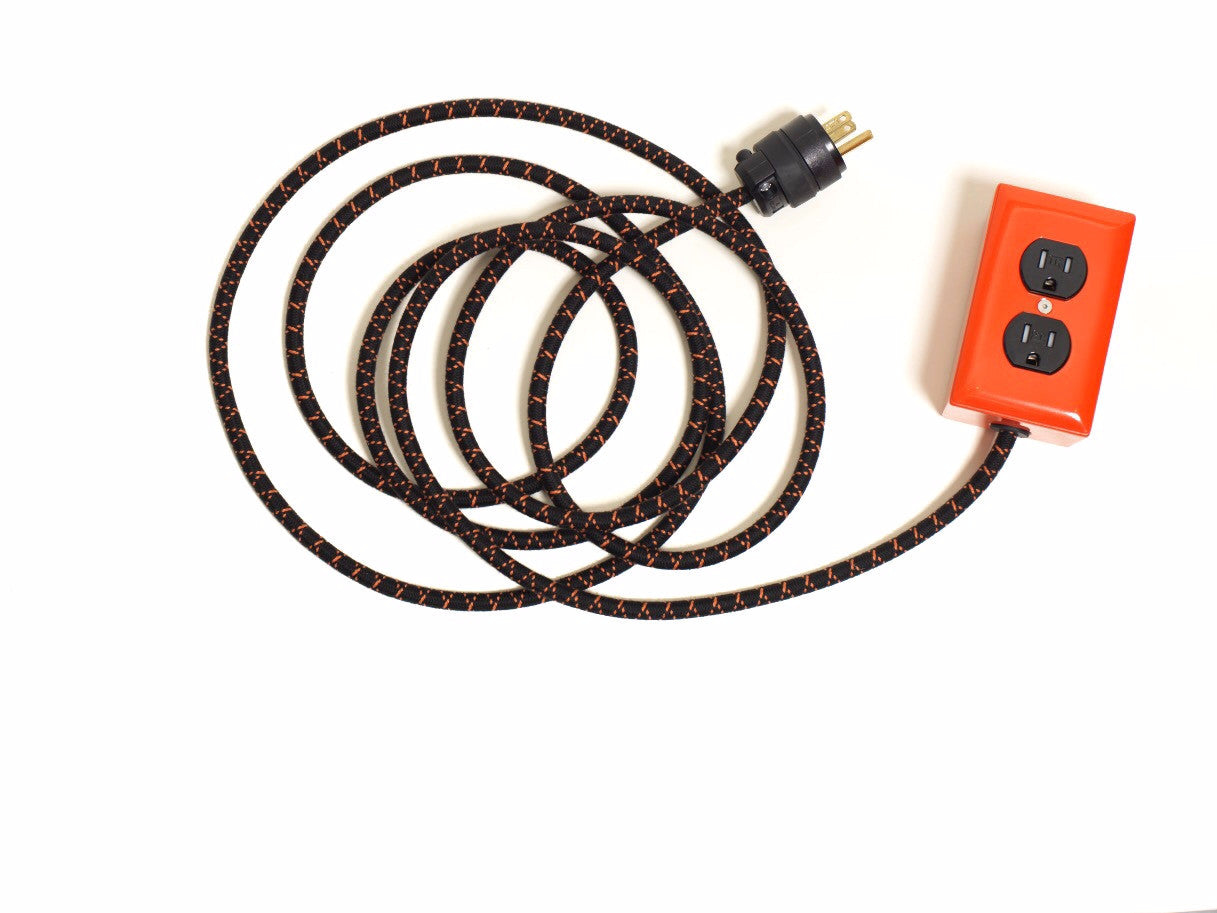 New! Extō Pumpkin Orange - A Modern Dual-Tamper-Resistant Outlet, 15-AMP Extension Cord