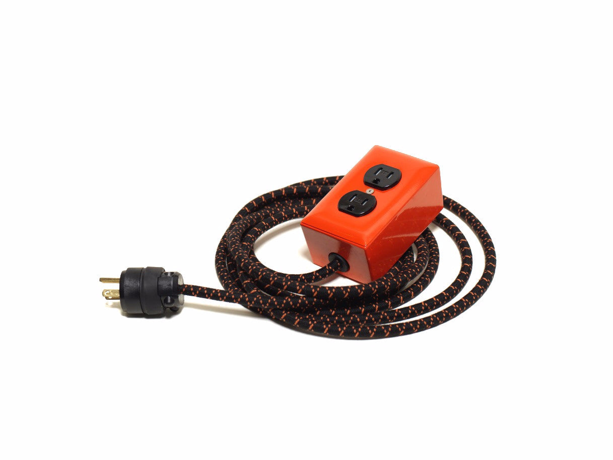 New! Extō Pumpkin Orange - A Modern Dual-Tamper-Resistant Outlet, 15-AMP Extension Cord