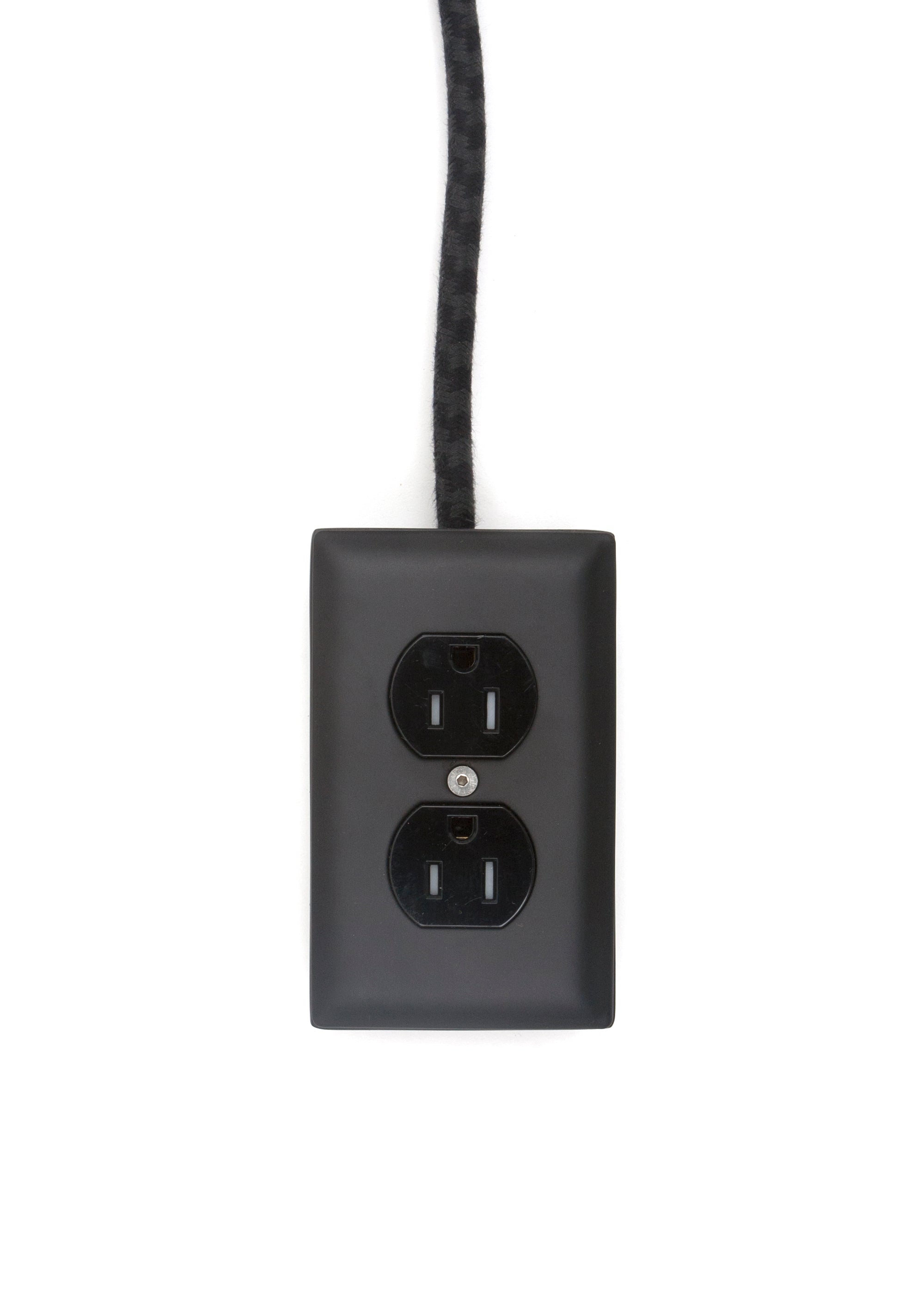 Extō Carrara (Matte) Black - A Modern Dual-Tamper-Resistant Outlet, 15-AMP Extension Cord