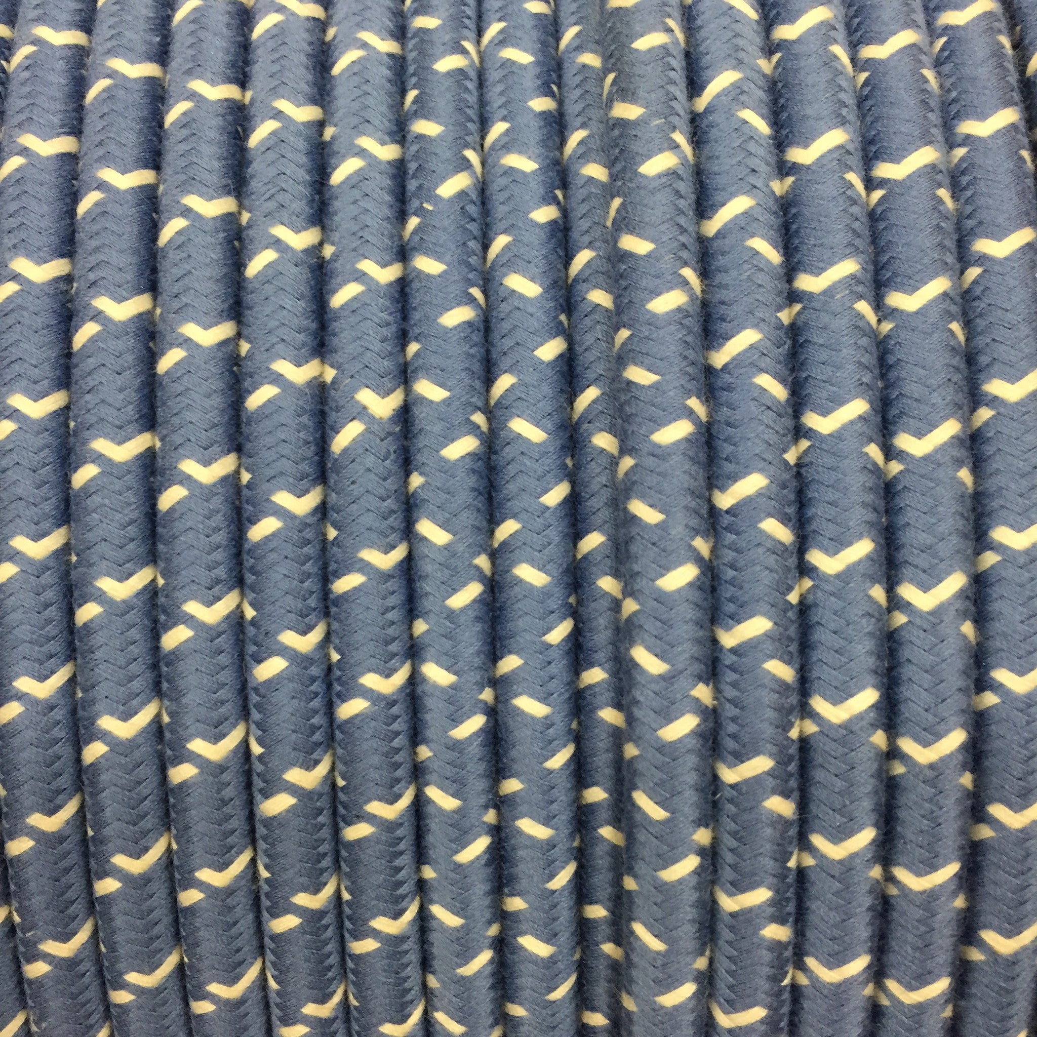 Solstice Blue CSA LIsted 18-Gauge Cloth-Covered Round Pulley Cord (300V AC max; Not for Use As Extension Cord)