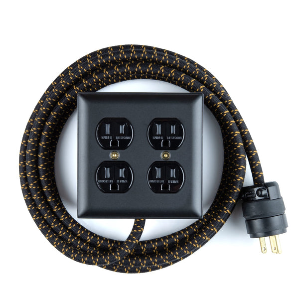 8' Extō+4 Carrara Brass (Matte Black) - The Conway Electric Store
