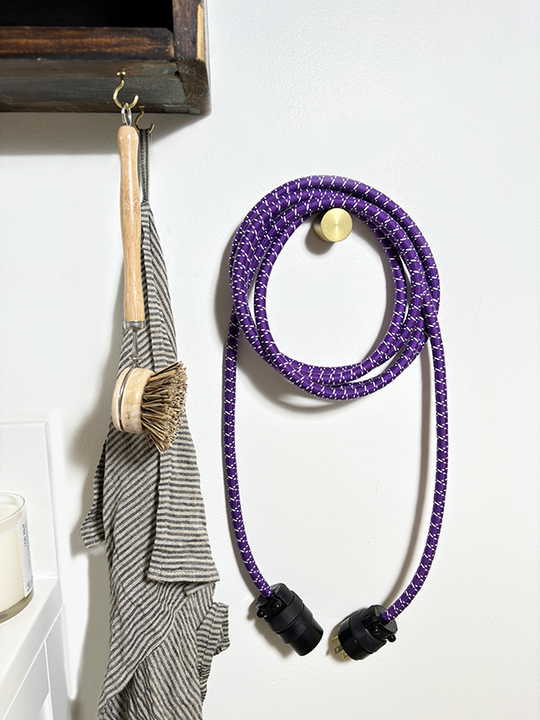 10' Extō 15AMP PVC-Free Wire Single Extension Cord - Purple