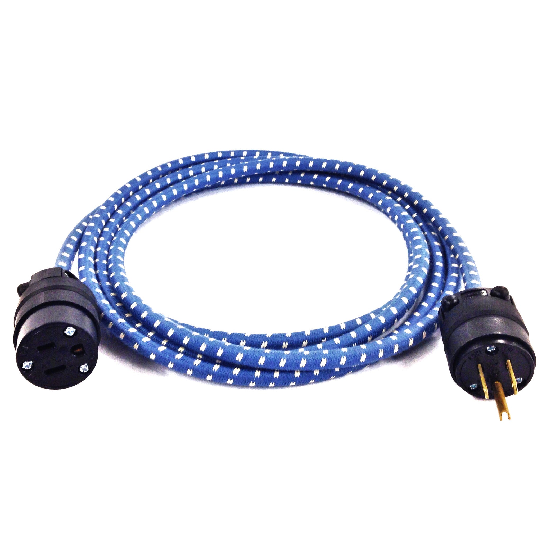10' Extō Single Outlet Extension Cord - Solstice Blue & Natural White 15AMP Max