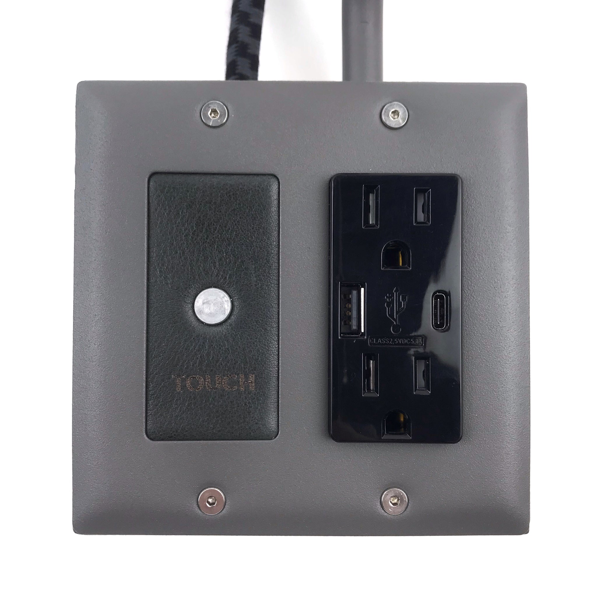 JAX Touch Smart USBC Surge-Protected Task Lamp Humboldt Fog Gray